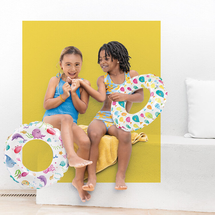 Bouée imprimée | Bouée gonflable 61 cm | Enfants 6-10 ans | INTEX
