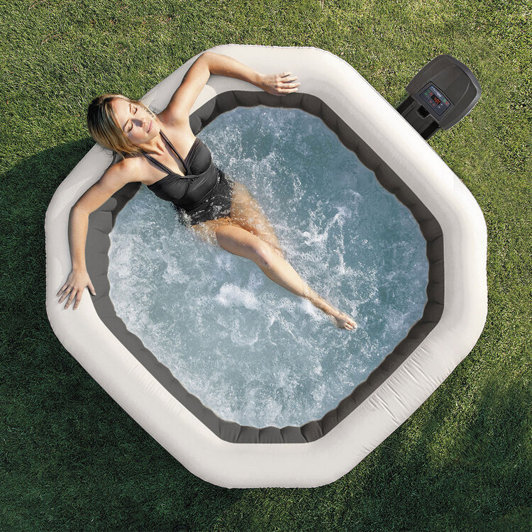 Spa gonflable 6 places Carbone | Octogonal | Noir | INTEX