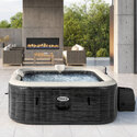 Spa gonflable 6 places Ardoise | Carré | Effet pierres grises | INTEX