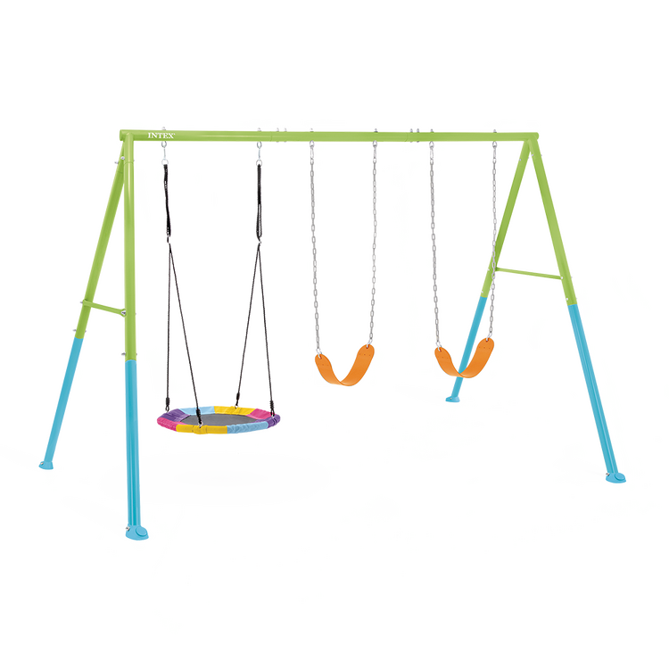 Portique balançoire 3 agrès | Nid d'oiseau & balançoires | INTEX