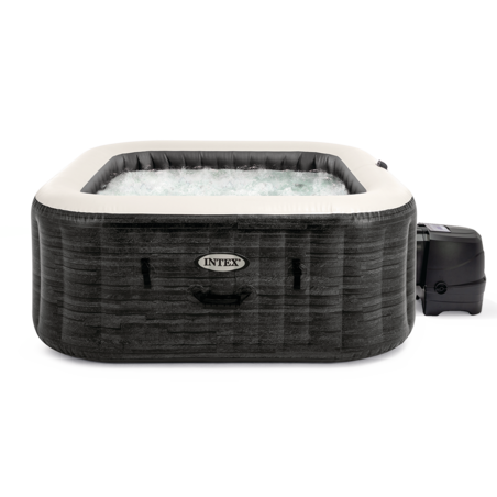 Spa gonflable 6 places Ardoise | Carré | Effet pierres grises | INTEX