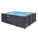 Piscine Graphite tubulaire | Rectangulaire | Habillage en PVC | INTEX