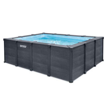 Piscine Graphite tubulaire | Rectangulaire | Habillage en PVC | INTEX