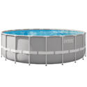 Piscine Prism Frame | Tubulaire ronde | 6,10 x 1,32 m | Gris | INTEX