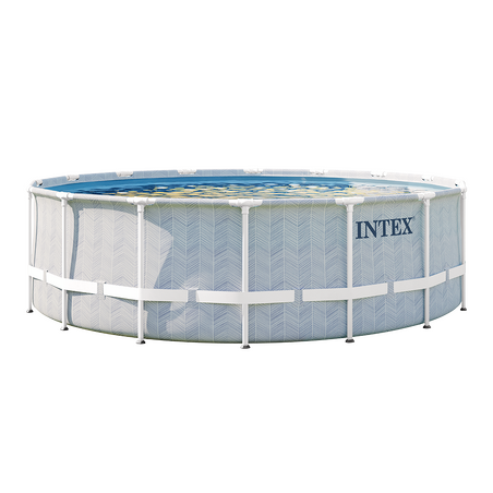 Kit piscine chevron ronde INTEX 4,88 x 1,22 m