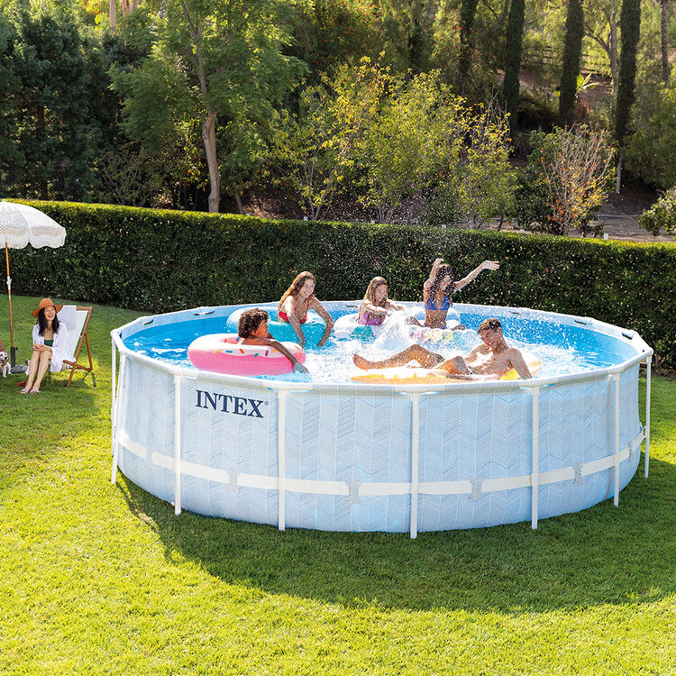 Piscine tubulaire chevron | Ronde | 4,88 x 1,22 m | INTEX