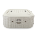 Spa gonflable 4 places Chevron | Carré | Motifs beige & blanc | INTEX