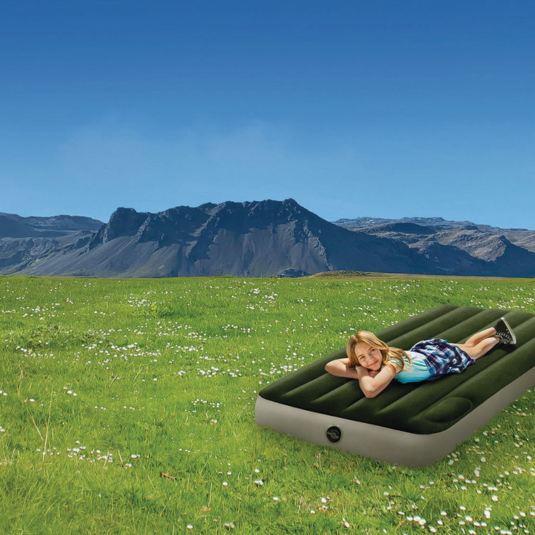 Matelas gonflable Downy Large gonfleur à pied 1 personne INTEX