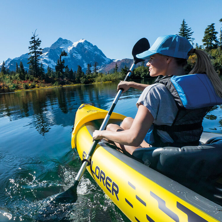 Pagaie kayak | 218 cm | En aluminium | Accessoire kayak | INTEX