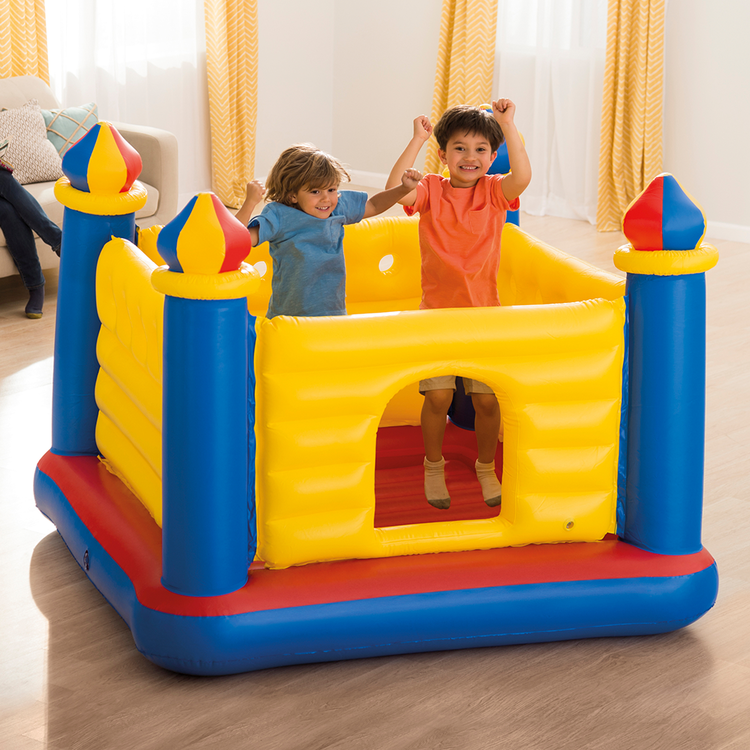 Trampoline gonflable | Château fort | 3-6 ans | INTEX