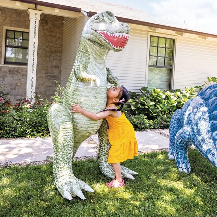 Dino géant | Tyrannosaure & stégosaure | Intérieur & extérieur | INTEX