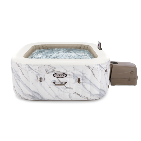 Spa gonflable 4 places Calacatta | Carré | Effet marbre | INTEX