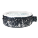 Spa gonflable 4 places Galaxie | Rond | Noir & bandeau LED | INTEX