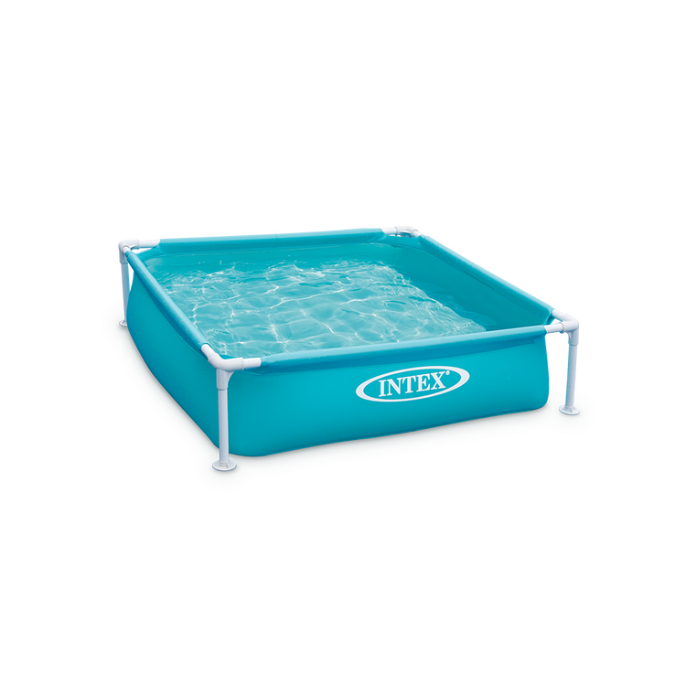 Piscinette tubulaire acidulée carrée bleue INTEX 122 x 122 x 30 cm 