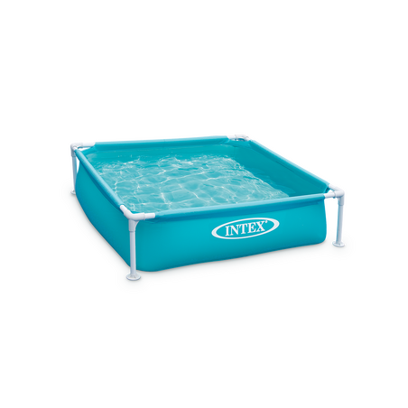 Piscinette tubulaire acidulée carrée bleue INTEX 122 x 122 x 30 cm 