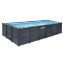 Piscine Graphite tubulaire 6,00 x 3,00 | Habillage en PVC | INTEX