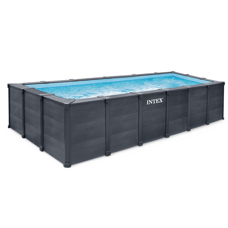 Piscine Graphite tubulaire 6,00 x 3,00 | Habillage en PVC | INTEX