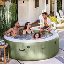 Spa gonflable 4 places Olive | Rond | Vert Olive | INTEX