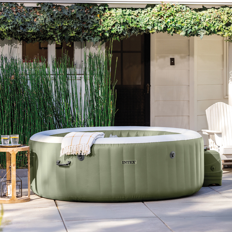 Spa gonflable 6 places Olive | Rond | Vert Olive | INTEX
