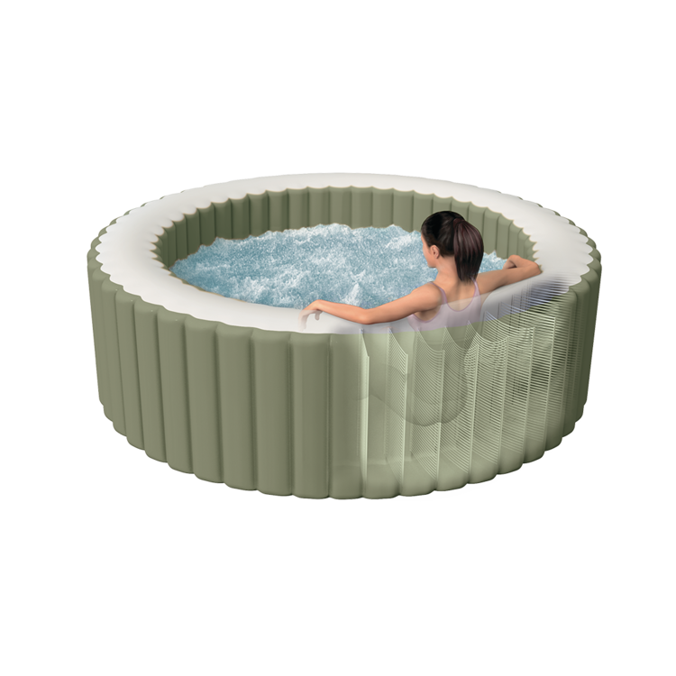 Spa gonflable 6 places Olive | Rond | Vert Olive | INTEX