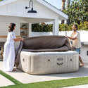 Spa gonflable 6 places Chevron | Carré | Motifs beige & blanc | INTEX