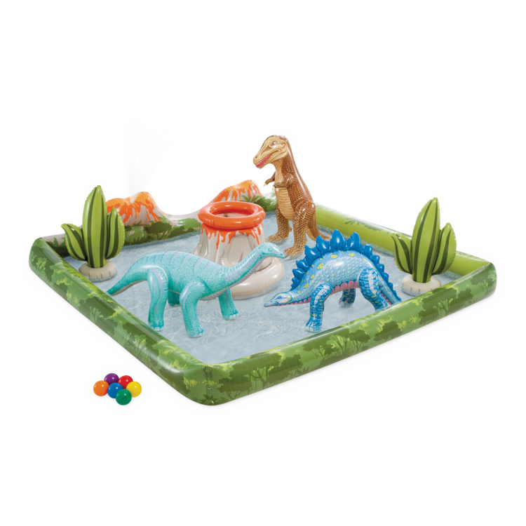 Aire de jeux dino aventure | Jeu gonflable | Enfants de 2 ans+ | INTEX