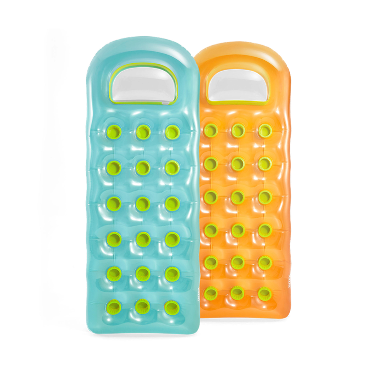 Matelas de piscine à poches | Avec oreiller | 2 coloris | INTEX