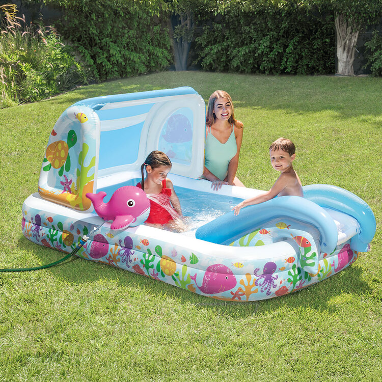 Aire de jeux baleine friends | Jeu gonflable | Enfants 2 ans+ | INTEX