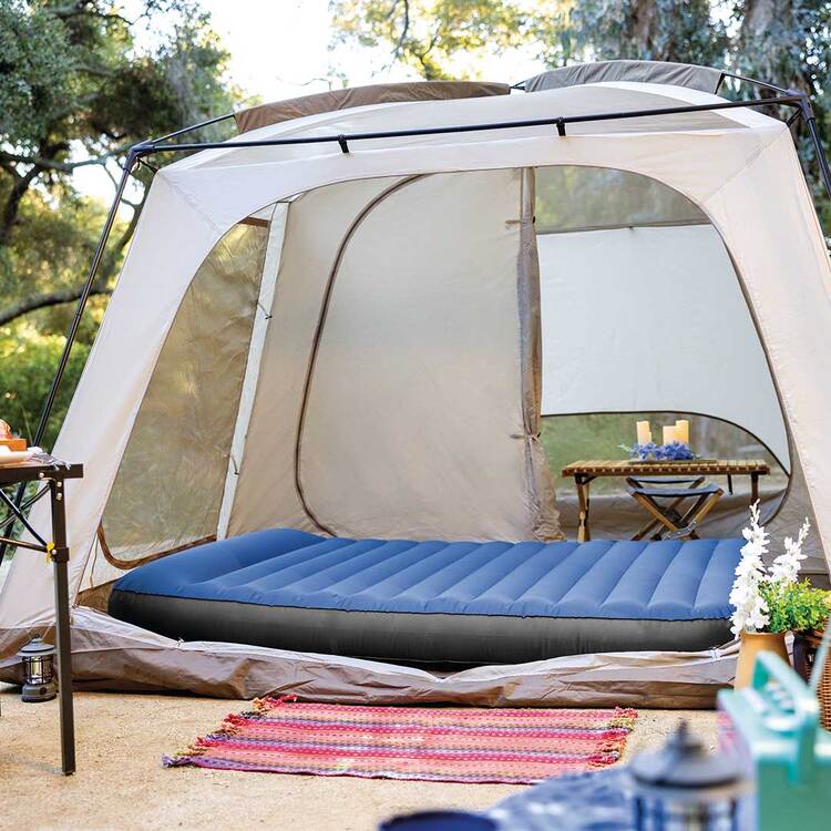 Matelas gonflable camping | TPU Blue USB | 2 personnes | INTEX