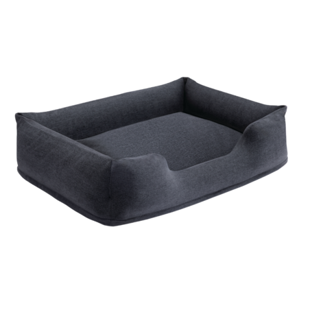 Panier fluffy medium pour animaux | Housse lavable | Gris | INTEX