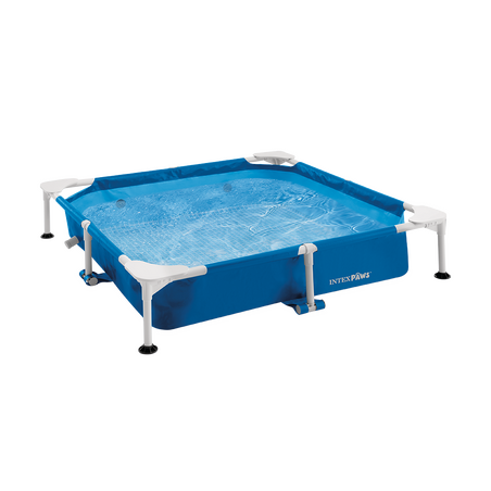  Kit piscine tubulaire pour animaux | Carrée | Bleu | INTEX