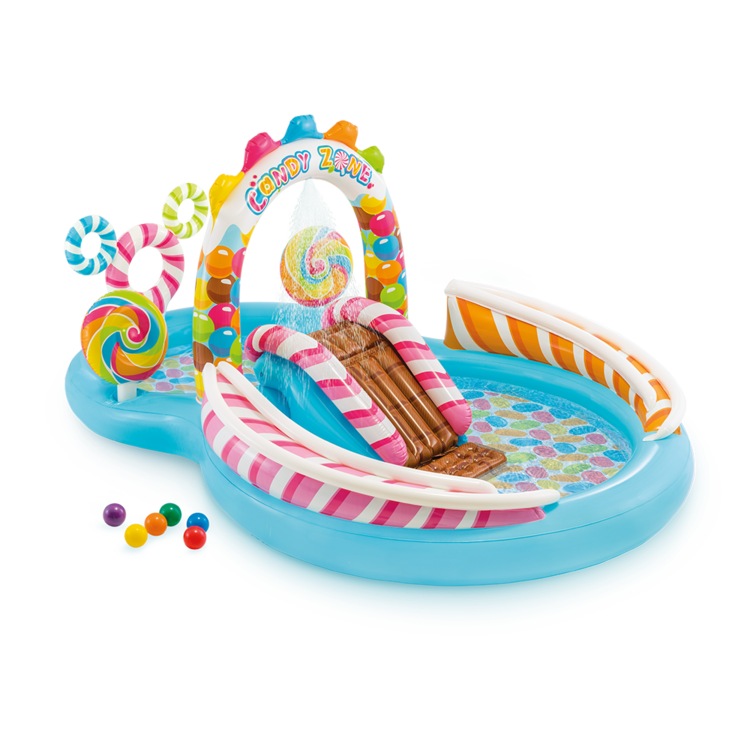 Aire de jeux royaume des bonbons | Jeu gonflable | 2 ans+ | INTEX