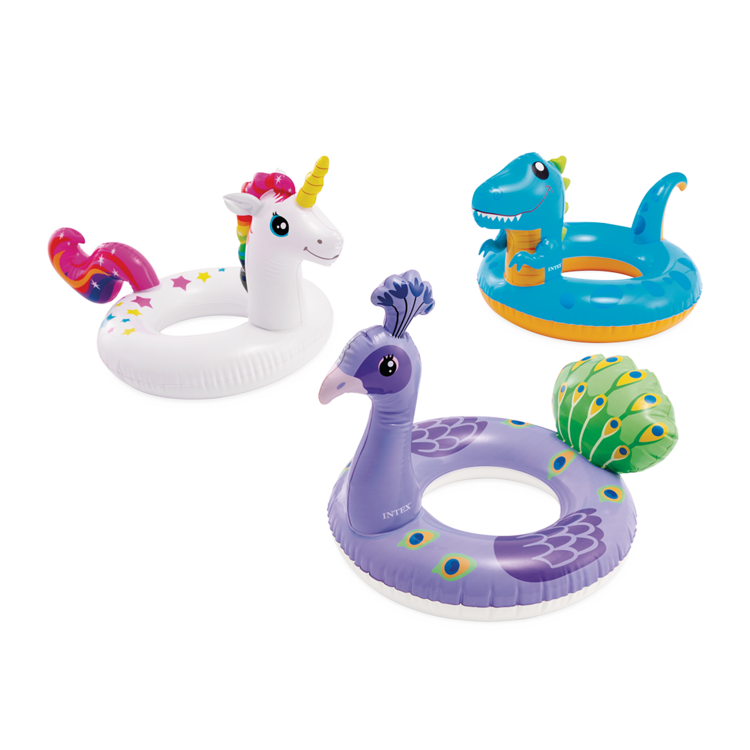 Bouée tête animal | Enfants de 3-6 ans | 3 coloris | INTEX