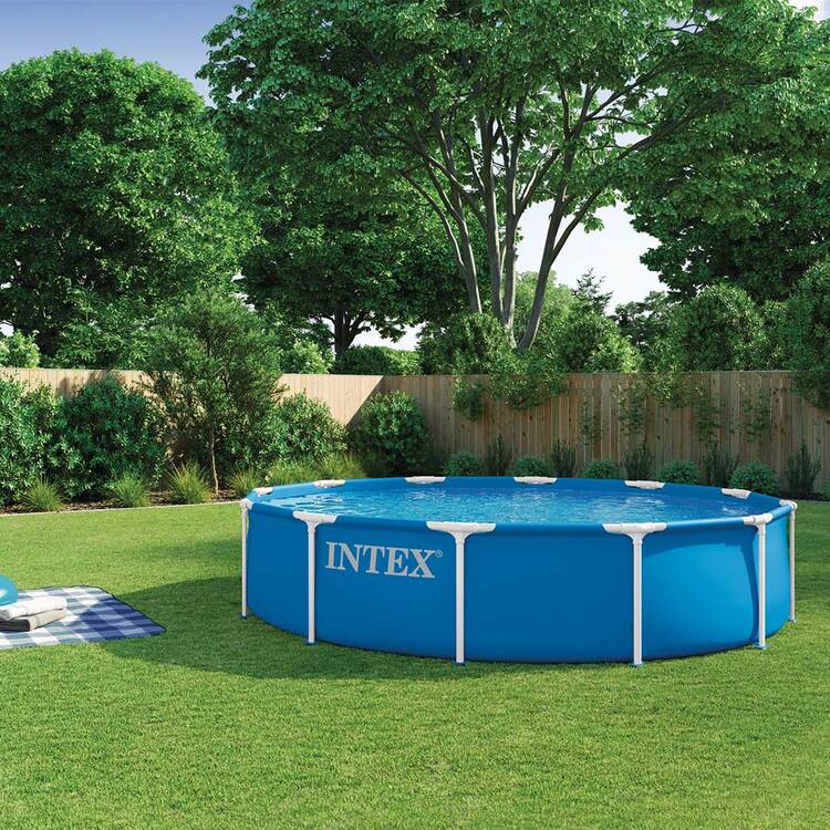 Kit petite piscine Metal Frame ronde tubulaire INTEX 3,05 x 0,76 m