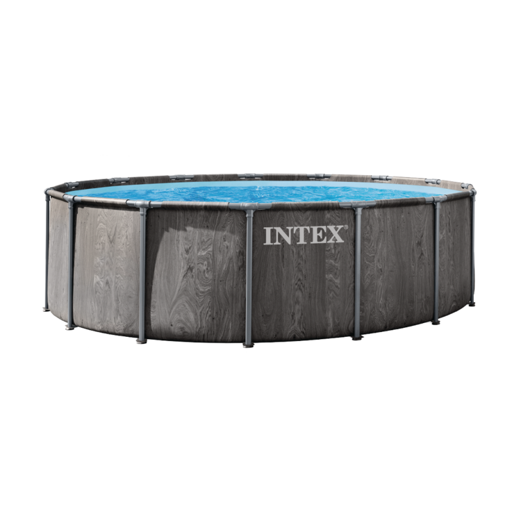 Piscine tubulaire Baltik | Ronde | Gris cérusé | 4,57 x 1,22 m | INTEX