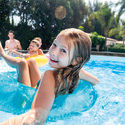Piscine tubulaire Baltik | Ronde | Gris cérusé | 4,57 x 1,22 m | INTEX