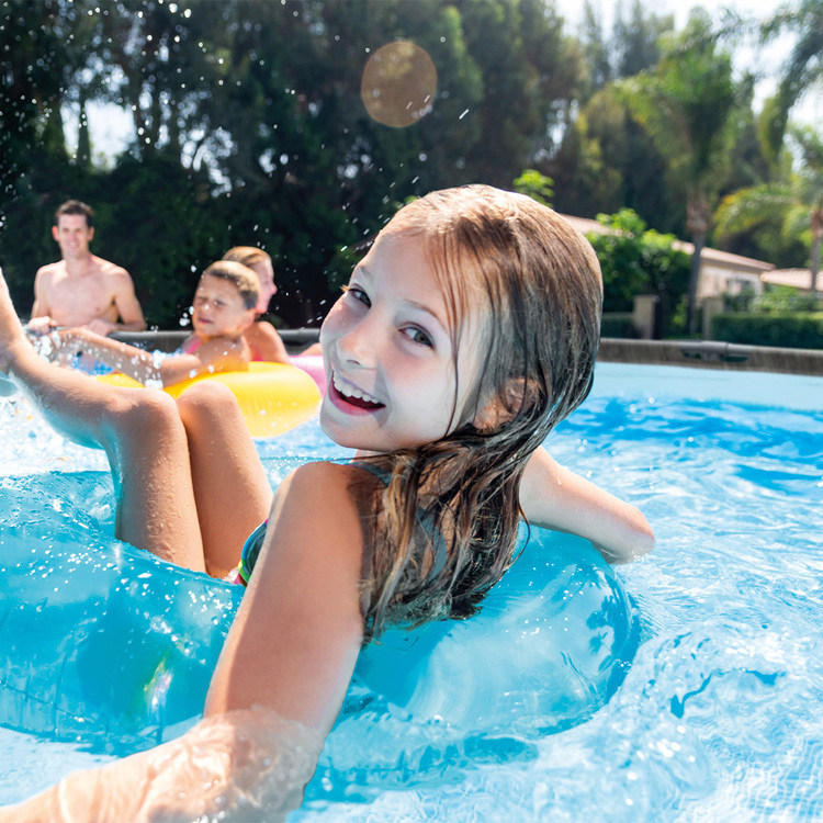 Piscine tubulaire Baltik | Ronde | Gris cérusé | 4,57 x 1,22 m | INTEX