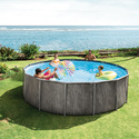 Piscine tubulaire Baltik | Ronde | Gris cérusé | 4,57 x 1,22 m | INTEX