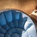 Fauteuil onyx bleu pastel