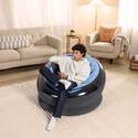 Fauteuil onyx bleu pastel