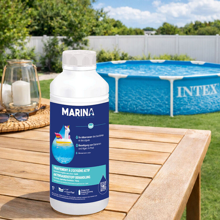 Traitement oxygène actif Marina | 1L | Pour petites piscines | INTEX