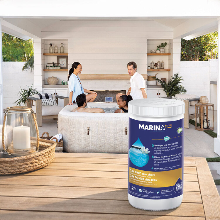Oxy Choc sans chlore 1,2 kg Marina | Pour spa gonflable | INTEX
