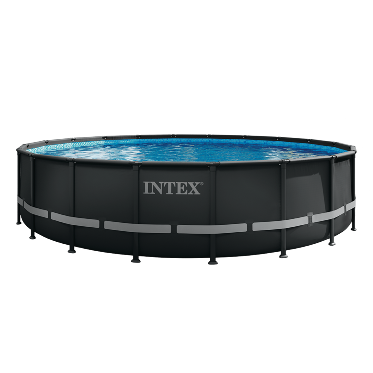 Piscine Ultra XTR ronde 6,10 x 1,22 m | Gris anthracite | INTEX