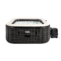 Spa gonflable 4 places Ardoise | Carré | Effet pierres grises | INTEX