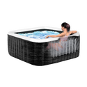 Spa gonflable 4 places Ardoise | Carré | Effet pierres grises | INTEX