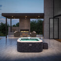 Spa gonflable 4 places Ardoise | Carré | Effet pierres grises | INTEX