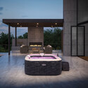 Spa gonflable 4 places Ardoise | Carré | Effet pierres grises | INTEX