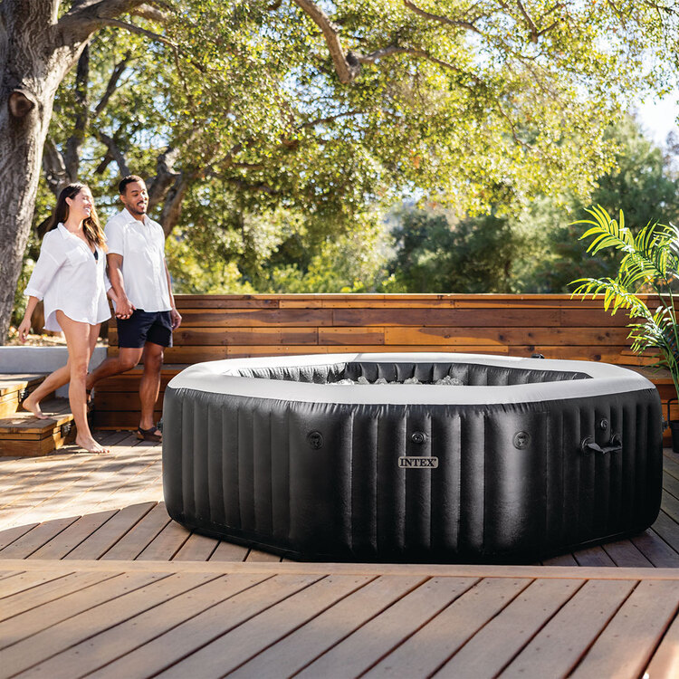 Spa gonflable 6 places Carbone | Octogonal | Noir | INTEX
