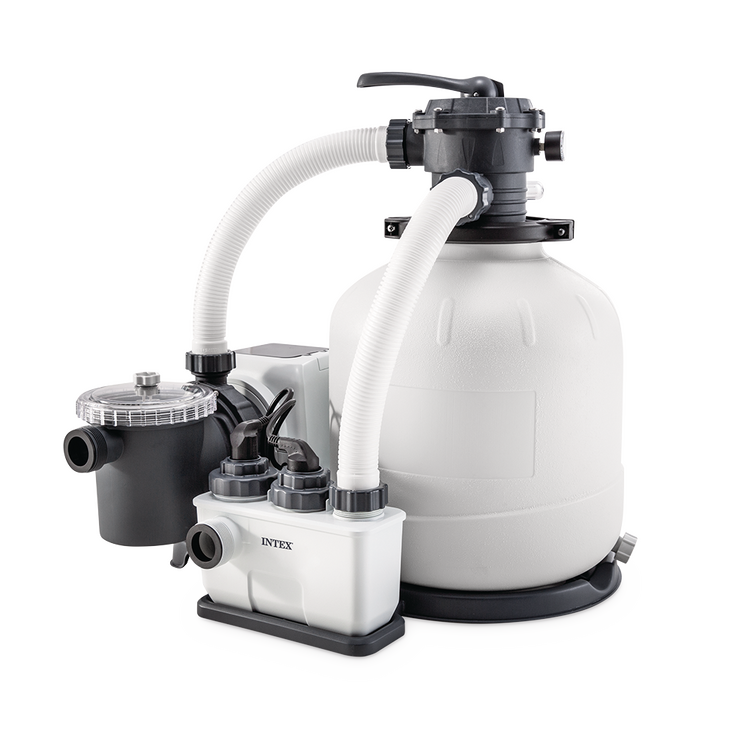 Combiné filtre à sable 8 m³/h + stérilisateur au sel QX2600 | INTEX
