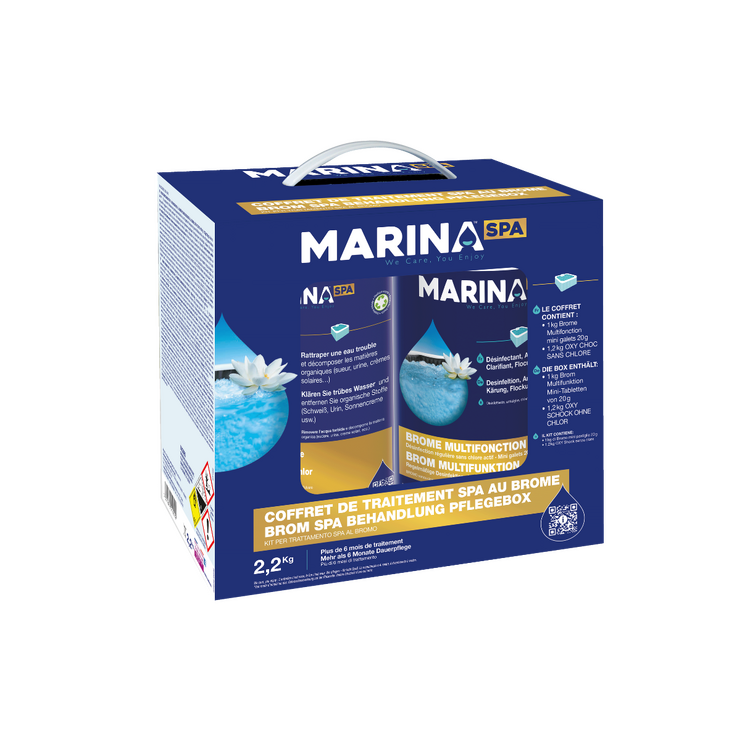 9294370 Coffret de traitement au brome multifonction pour spa Marina